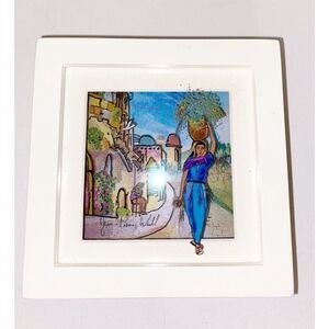 Jean Pierre Weill 3D Painting on Glass Mini. "Ruth" Vitreography Retired